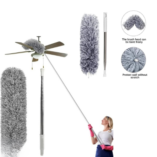 Extendable Telescope Microfiber Duster Long Handle For Cleaning Dust, Dirt And Stains Fan Duster High Quality