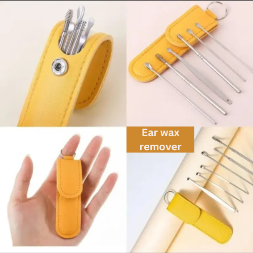 Ear Wax Cleaning Kit, 6 Pcs Ear Pick Tools, Wax Removal Kit, Ear Cleaning Tool Set, Spring Earwax Cleaner Tool Ear Wax Remover( Random Color)