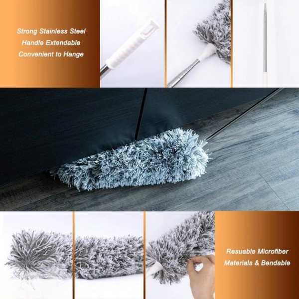 Extendable Telescope Microfiber Duster Long Handle For Cleaning Dust, Dirt And Stains Fan Duster High Quality