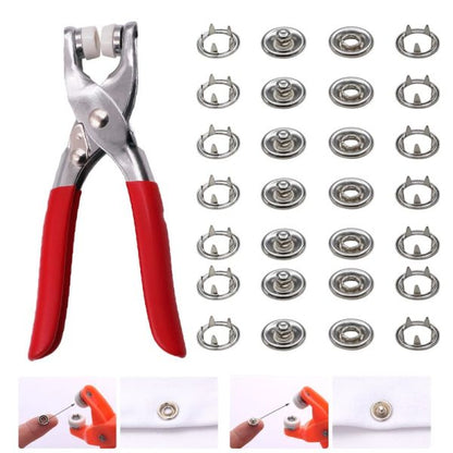 Tich Button Machine Plier Metal Mody With 50 Button