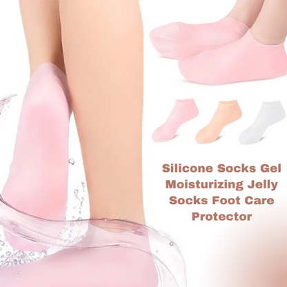 Silicone Socks Gel Moisturizing Jelly Socks Foot Care Protector (random Color)