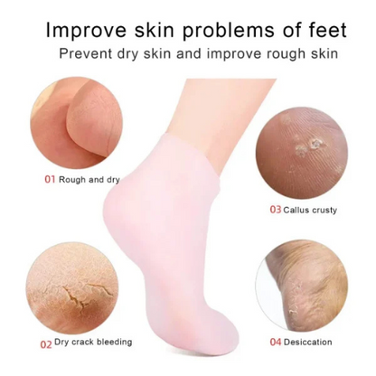 Silicone Socks Gel Moisturizing Jelly Socks Foot Care Protector (random Color)