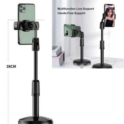 Multifunction Mobile Tripod Stand Mini Tripod Stand Mobile Holder Adjustable Height & Angle Phone Holder